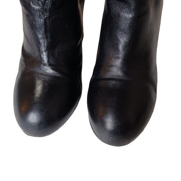 MARNI Ankle Booties Moto Biker Heeled Boots Black Soft Leather Size 38 8 - Picture 9 of 16